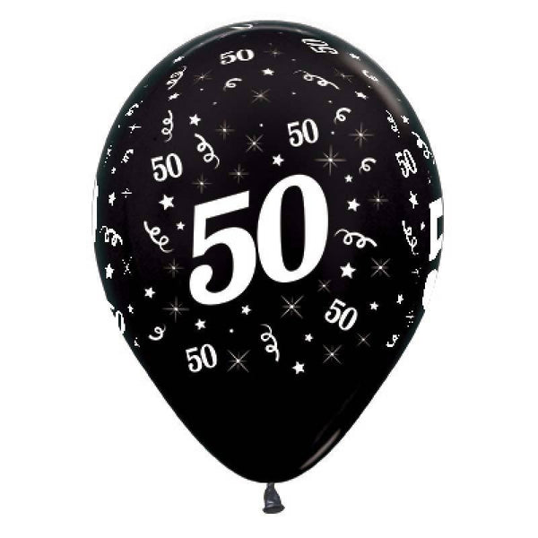 Ballons 50 Ans 6 Noirs