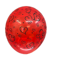 Red & Black Heart Balloons