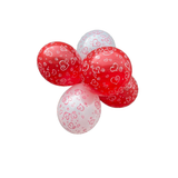 Red & White Heart Balloons