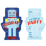 Robot Party Invitations