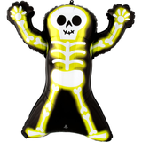 Skeleton Neon Supershape Foil Balloon