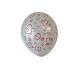 White & Red Heart Balloons