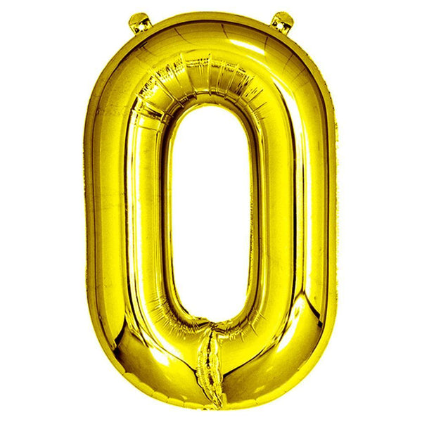 Giant Gold Foil Number Balloon - Number 0 | The Party Room