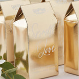 Gold Wedding White Biodegradable Confetti Box - The Party Room