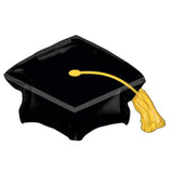 Large Black Graduation Cap Foil Balloon - The Party Room