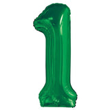 Green Giant Foil Number Balloon - 1 - The Party Room