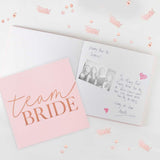 Pink Blush Velvet Team Bride Hen Party Guest Book - The Party Room