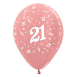 Rose Gold 21st Birthday Balloons - The Party Room