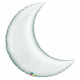 Jumbo Silver Crescent Moon Foil Balloon - The Party Room