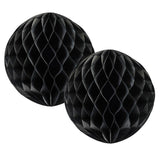 Black Honeycomb Balls 15cm (2 Pack) - The Party Room