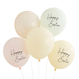 Pastel Happy Easter Balloons 5pk - The Party Room