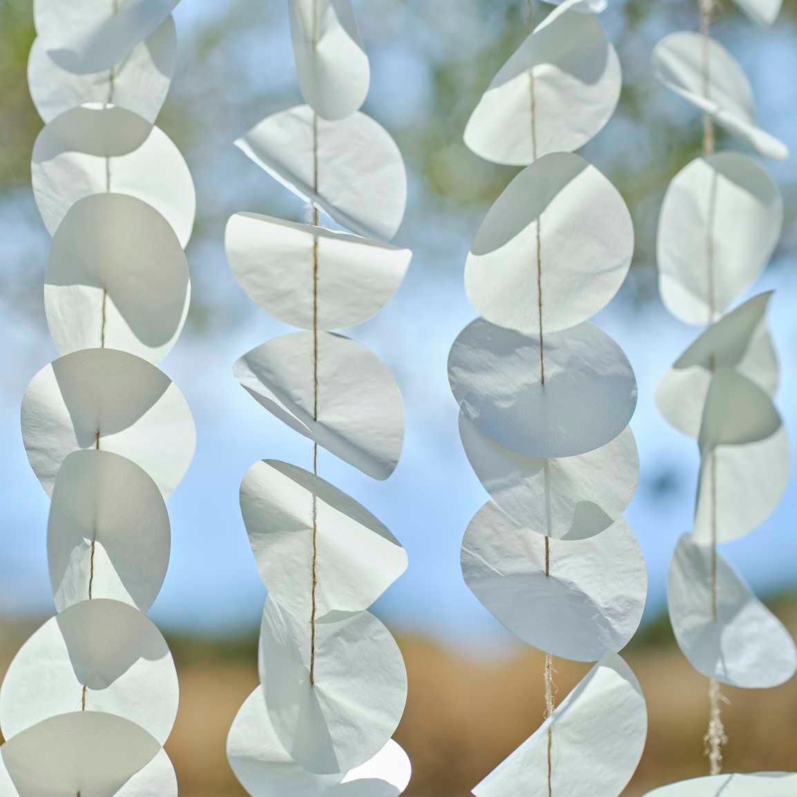 Rainbow Tissue Paper Disc Party Backdrop 